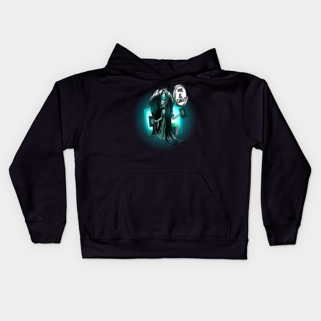 VHS and chill Kids Hoodie by Danderfull